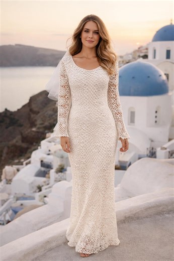 Boho Crochet Wedding Dress Pattern: Lace Bridal Gown (PDF Pattern, S-3XL Sizes) - Etsy Australia