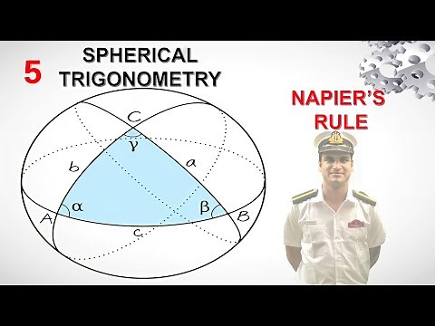 SPHERICAL TRIGONOMETRY 5 :- NAPIER'S RULE : PART 1 ( RIGHT ANGLED SPHERICAL TRIANGLES). #Napierrule