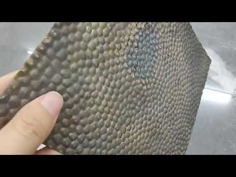 3D Design Bronze Color Hammered Stainless Steel Sheet