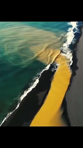 Green Fields, Yellow River, Black Beach, and the Blue Sea all unite in Iceland!