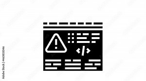 fixing program errors animated glyph icon. fixing program errors sign. isolated on white background