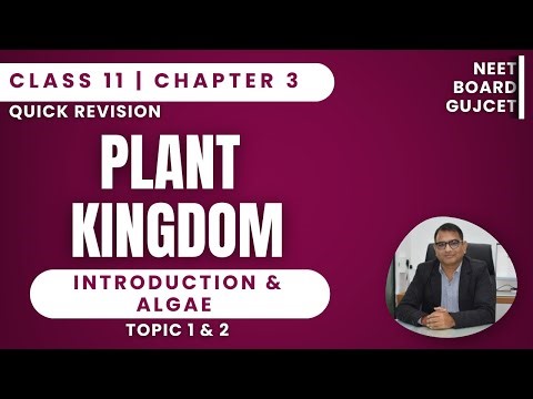 Plant Kingdom Introduction & Fungi | Class 11 Biology Chapter 1 | Quick Revision | NEET Gujcet BOARD