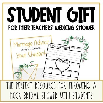 Wedding Shower Gift From Students | Bridal Shower Marriage Advice Booklet /Games