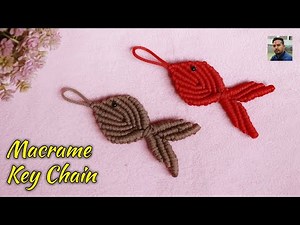 Macrame Keychain Fish Pattern | Macrame Keychain Tutorial for BEGINNERS! | Fish keychain #38