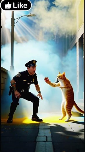 Caught on Duty: Cat’s Paint Spray Mayhem Goes Viral 🚓