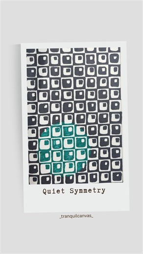 Step into the calming world of symmetry and repetition, where every element is carefully crafted to promote serenity. This grid is a reminder that peace can be found in the simplest of patterns. Join me in a moment of pause and let the gentle rhythm of the design soothe your mind. Follow The Tranquil Pause for more mindful patterns and share with others who seek a moment of calm. 🖤💚 #zentangleart #arttheraphy #mindfuldrawing #symmetry_art #patternart #fypシ゚シ #fbreelsfypシ゚viralシ | The Tranquil 