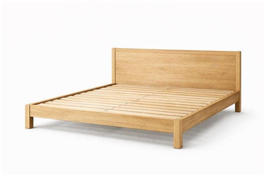 Modern Platform Bed Plans – Solid Wood Frame, DIY (PDF Download) - Etsy