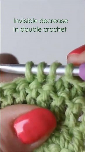Invisible decrease in double crochet. Crochet tip