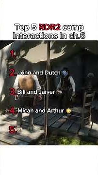 Top 5 RDR2 camp interactions in chapter 6 🏕️ #rdr2 #reddeadredemtion2 #rdr2clips #fyp