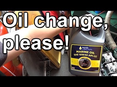 110. Oil and filter change on my Lister Petter LPWS4 narrowboat engine (canal boat)