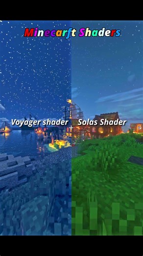 Same world but night | Minecraft Shaders | #minecraft #minecraftshaders #4k #new