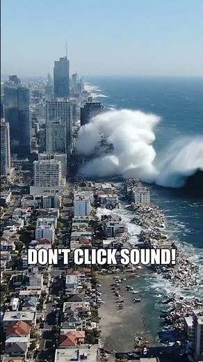 The tsunami devastates the entire city! (AI VIDEO)