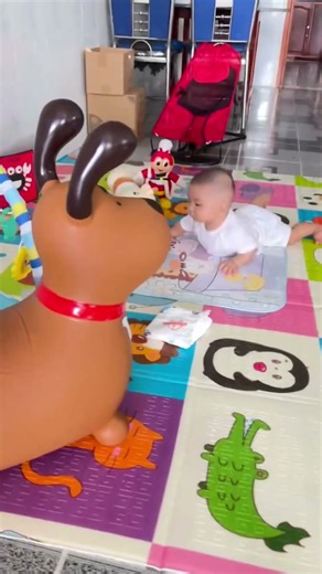 Is Baby Kai Exploring a Little Jungle? 🦌🌿 So Cute! #shorts