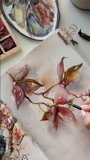 Botanical watercolor sketch