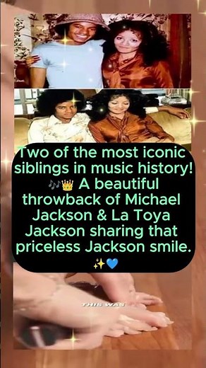 ❤️ Michael Jackson & La Toya’s Sweet Sibling Moment Melts Hearts 🥹✨#MichaelJackson #LaToyaJackson