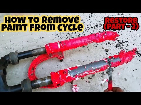 How to remove paint from cycle || Easy technique || Cycle Restoration part - 2