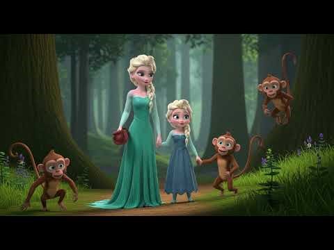 Monkey Shapes with Elsa Baby | Learn Shapes for Kids