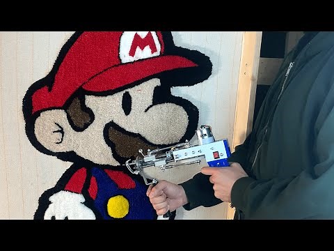 ASMR Rug Tufting | Mario Rug (Beginning To End)