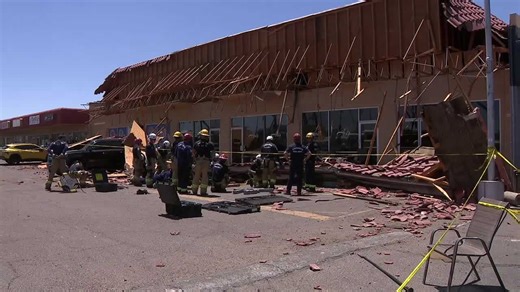Partial roof collapse near Cave Creek and Greenway roads in Phoenix