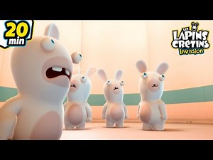 Les Lapins crashent l'ascenseur | Les Lapins Crétins Invasion🐰 | Nouvelle compilation 20 min