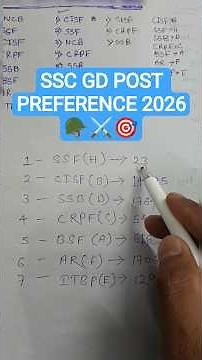 SSC GD POST PREFERENCE 2026 | SSC GD APPLY STEP BY STEP #ssc #sscgd #army #police #shorts