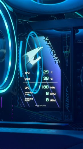 8.9K views · 79 reactions | The all-new, enlarged, 5" LCD Edge View is now available on the Z790 AORUS XTREME X #motherboard.  It showcases captivating animations during startup and provides real-time system information, offering a personalized and stylish addition to your gaming setup. Check the link in bio for more details!  #AORUS #GIGABYTE #Z790X #Xgenfornextgen #Xgenfor14thgen #pcbuild #gamingpc | AORUS | Facebook