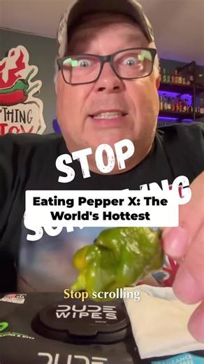 Eating the world's hottest pepper, Pepper X, at 2.6 million Scoville units. The heat is unreal! #PepperX #SpicyChallenge #WorldRecord #ExtremeHeat #FoodChallenge