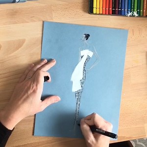 Tutorial Time! Coloured pencils or marker? Try both! Nicole Jarecz (@nicolejareczillustration) uses our products to create a Chanel tweed in this glamorous fashion illustration. For more tutorials, check the link below. https://fal.cn/3aOW3 #FaberCastell #FashionIllustration #Tutorial | Faber-Castell