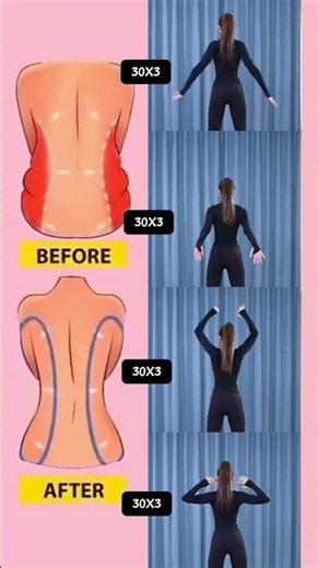 Lose Back Fat Fast 🔥 4 Simple Exercises to Slim Your Waist & Tone Your Back | 30x3 Workout