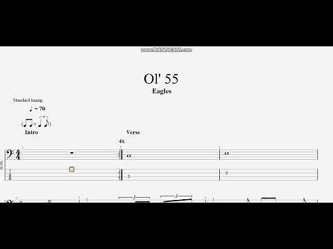 Eagles - Ol' 55 (bass tab)