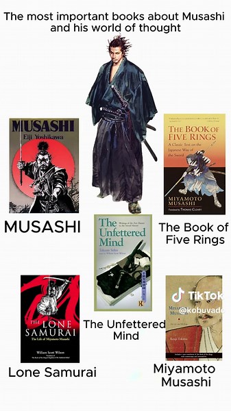 The most important books about Musashi and his world of thought #book #books #kitap #kitaplar #phisology #phisology book #phisolophy #philosophytiktok #Dark #history #samurai #thestrongest #japan #japanese