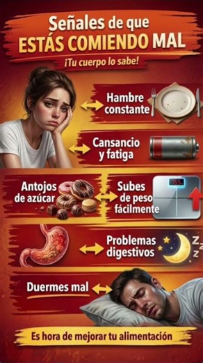Señales de que estás comiendo mal (aunque creas que no)#nutricion #salud #alimentacionsaludable