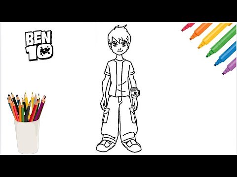 How to color Ben Ten | Markers and pencil color| Ben Ten Coloring | Tutorial #benten