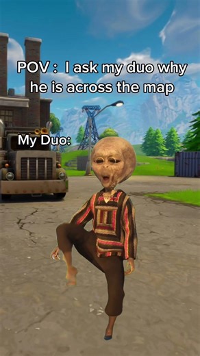 When I ask my friend why he’s across the map 😂 #fortnite #gaming #friends #meme #shorts