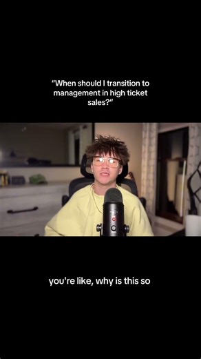 When to transition into sales management #highticketsales #handlingobjections #sales