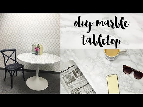 Use Marble Sticky Back Plastic to Cover a Table