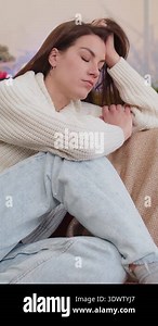 young sad woman feeling lonely