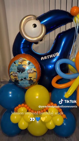 Minion Inspired Balloon Birthday Stack Tutorial
