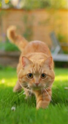 Why Is My Ginger Cat Running Like This 😼💨 #catfails #catshorts #funnycats