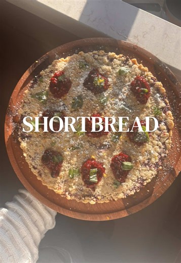 thyme and lemon shortbread sandwiched with homemade jam 🌞🫐🍋🍓🧚‍♀️ #shortbread #desserts #bakewithme #fypシ #teaparty