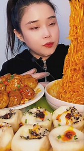 33K views · 886 reactions | Pig Brain, Sausage, Noodles & Buns #Mukbang #PigBrain #Sausage #Noodles #Buns #TastyEats #Foodie | FoodHug | Facebook