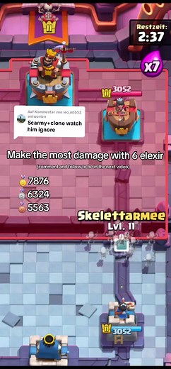 Maximize Damage with 6 Elixir in Clash Royale