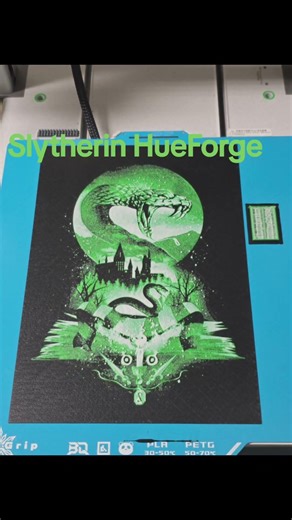 Slytherin Hueforge. #3d #3dprinting #harrypotter #slytherin #hueforge