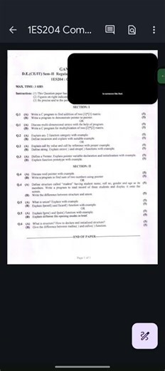 GANAPAT UNIVERSITY DE SEM-2 CE COMPUTER PROGRAMMING-2 QUESTION PAPER 2023