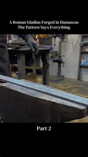 Forging a Roman Gladius in Damascus Steel