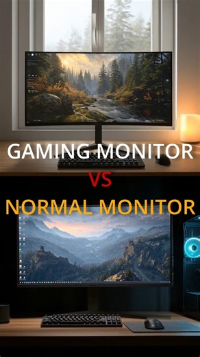 Gaming Monitor vs Normal Monitor #gaming #gamer #monitor