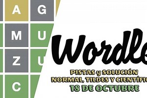 Wordle en español, tildes y científico de hoy, 18 de octubre: solución y pistas a la palabra oculta