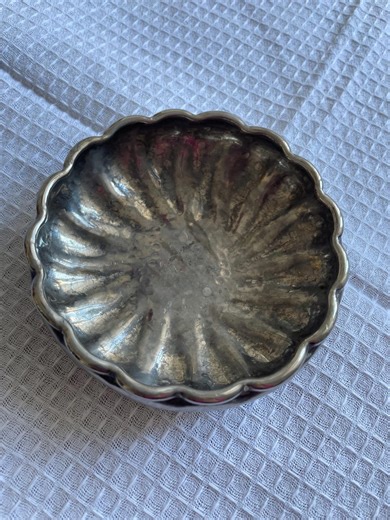 Vintage Silver Plated Small Bowl, Scalloped Edge, Art Deco Style, 10 Cm - Etsy