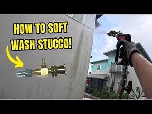 How to Soft Wash a DIRTY Stucco House!