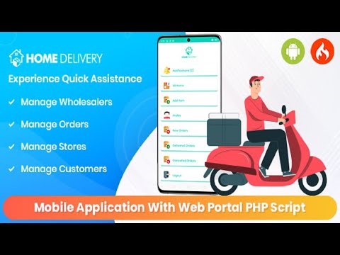 Online Grocery Home Delivery Mobile Application With Web Portal PHP Script